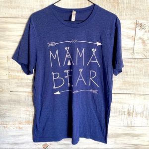 Bella Canvas Lightheart Blue “Mama Bear” Tee